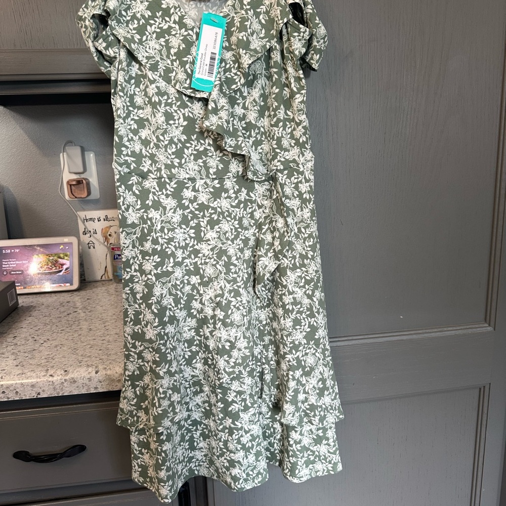 Floral Green Dress